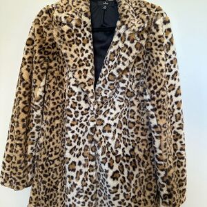 Lulu's Leopard Print Teddy Jacket